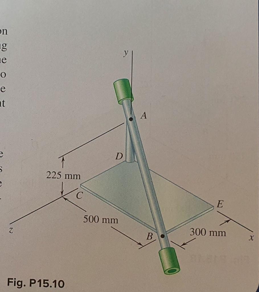 Solved 15:10 The Assembly Shown Consists Of Two Rods And A | Chegg.com