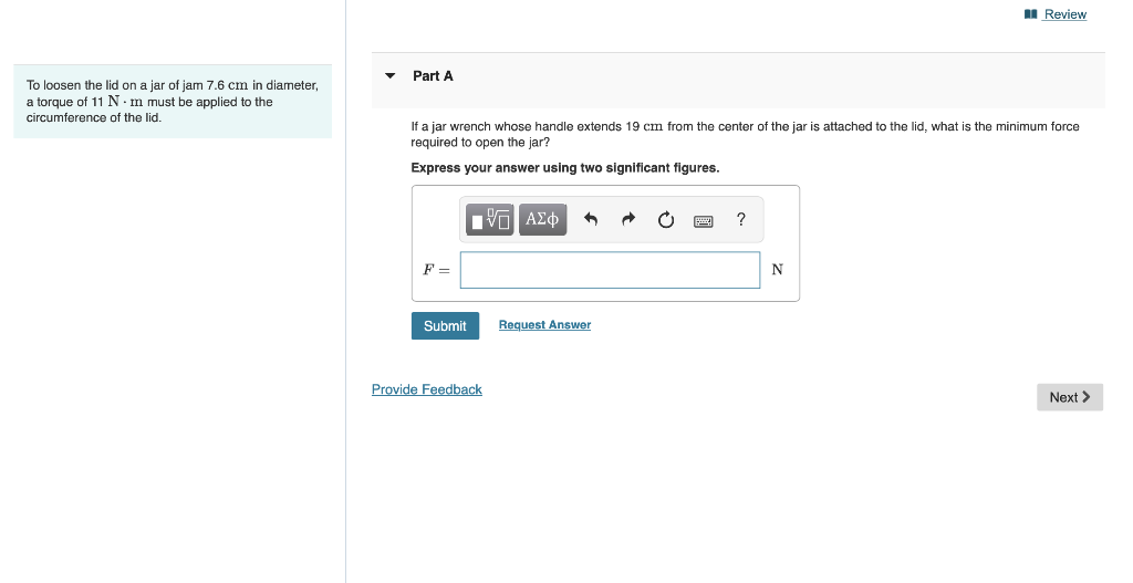 Solved To loosen the lid on a jar of jam 7.6 cm in diameter,