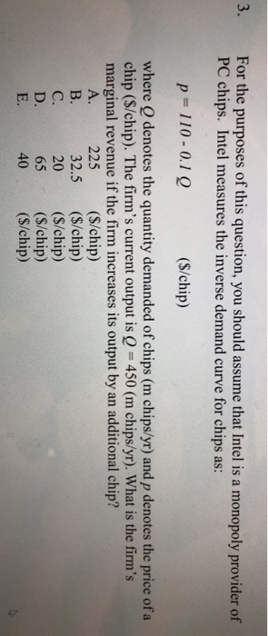 Solved 3. For the purposes of this question, you should | Chegg.com