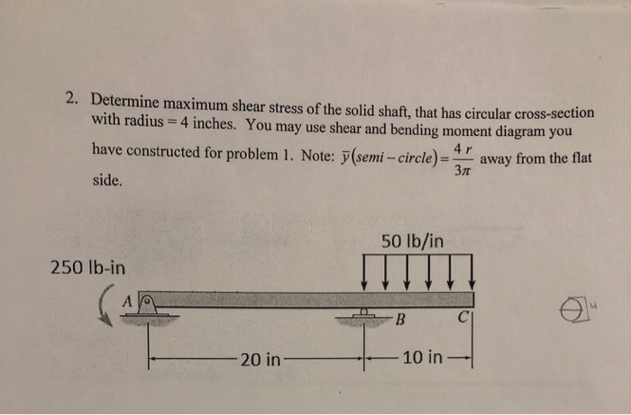 Solved Determine maximum shear stress of the solid shaft, | Chegg.com