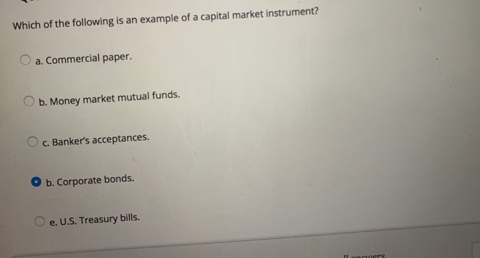 Solved Which of the following is an example of a capital | Chegg.com