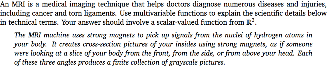 Solved An MRI is a medical imaging technique that helps | Chegg.com