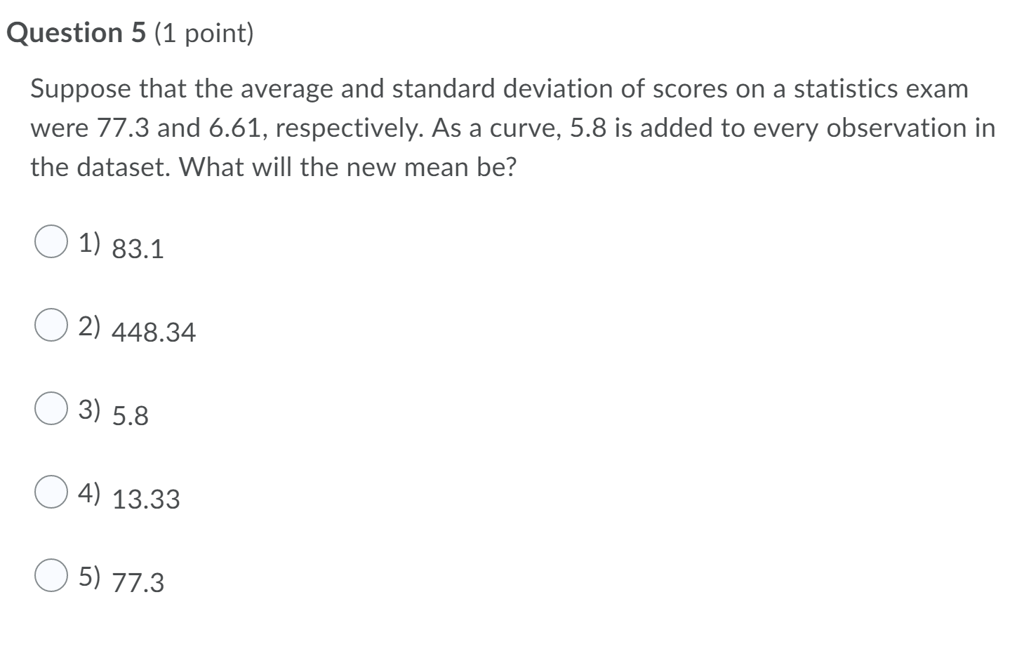 Solved Question 5 (1 point) Suppose that the average and | Chegg.com