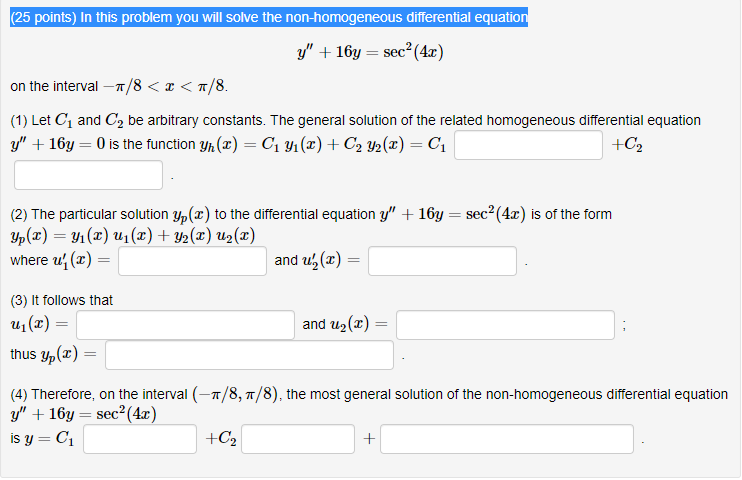 Solved (25 points) In this problem you will solve the | Chegg.com