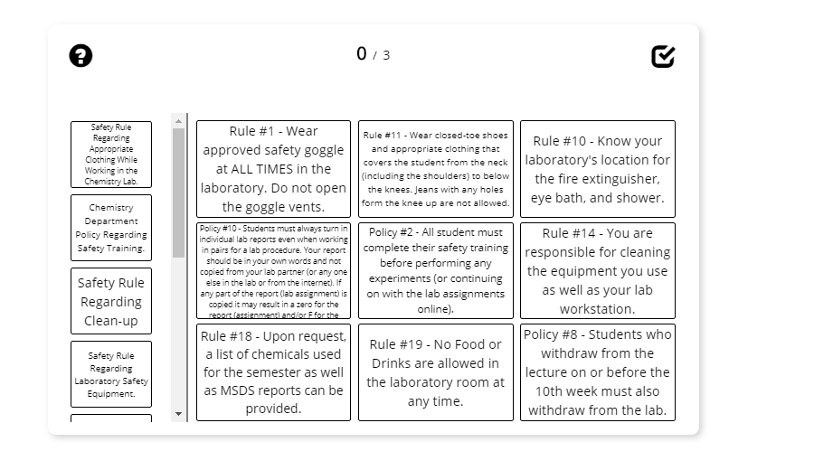 03 Safety Rule Regarding Appropriate Clothing While Chegg