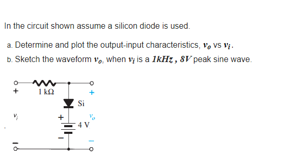 Solved In the circuit shown assume a silicon diode is | Chegg.com