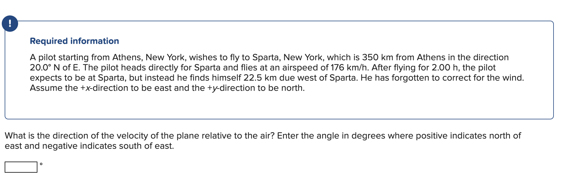 Solved Required information A pilot starting from Athens,