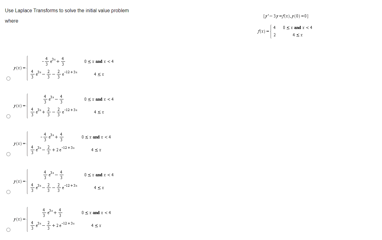 Solved Use Laplace Transforms to solve the initial value | Chegg.com