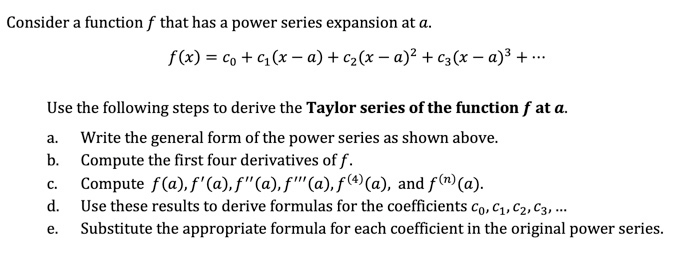 Solved Consider a function f that has a power series | Chegg.com
