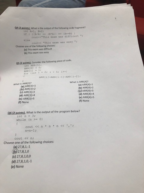 Solved 1 12 points)., Consider the following program | Chegg.com