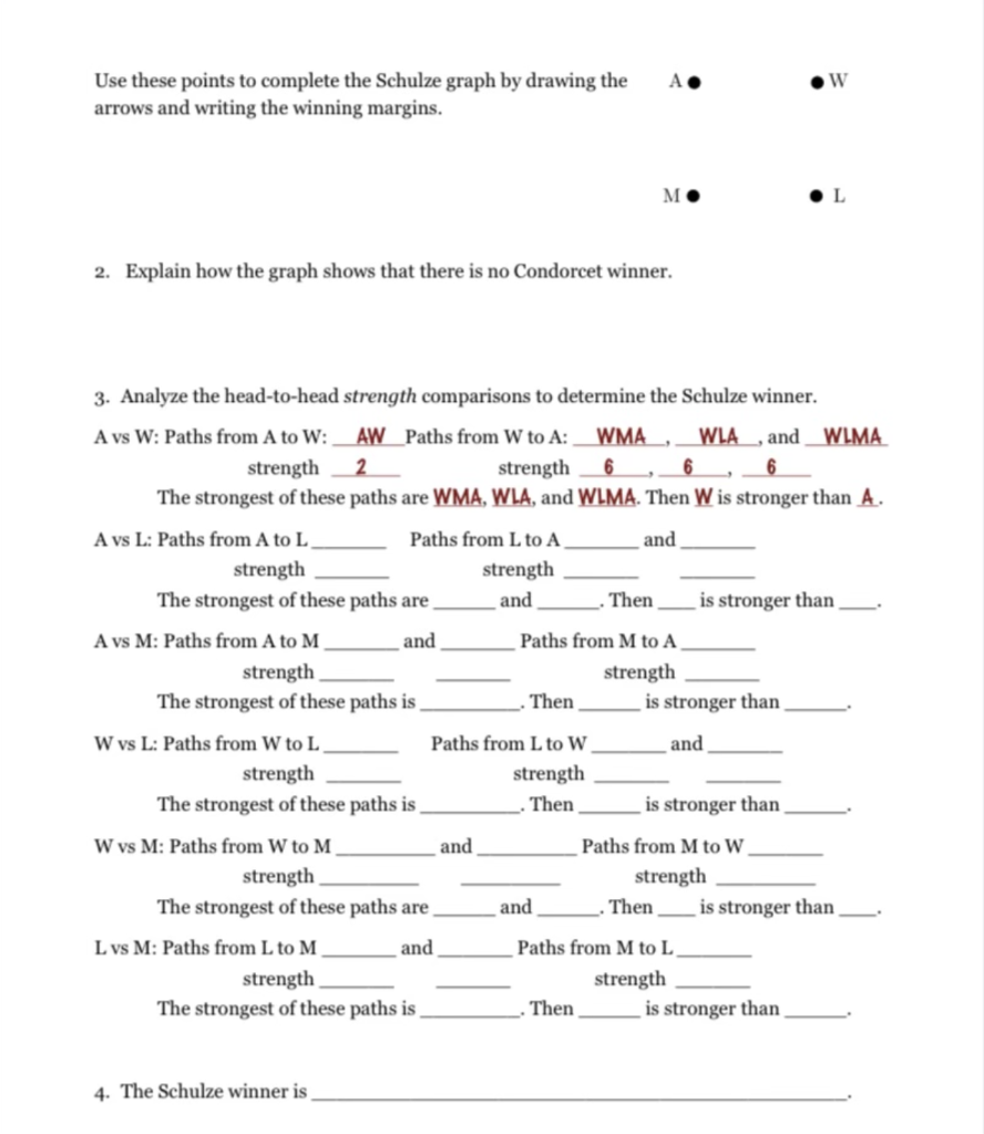 written assignment 1 the schulze voting method