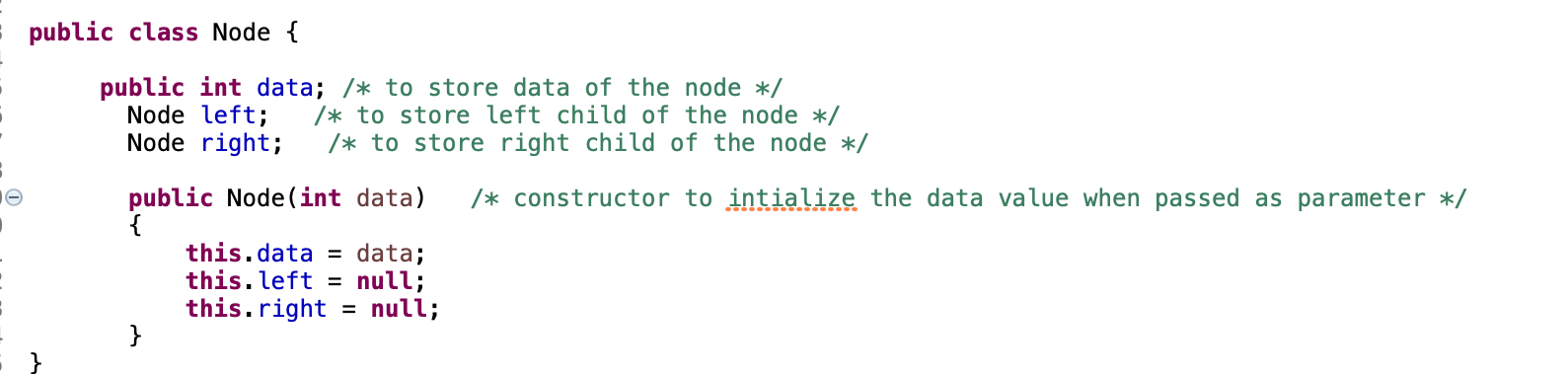 Solved public class Node { public int data; /* to store data | Chegg.com