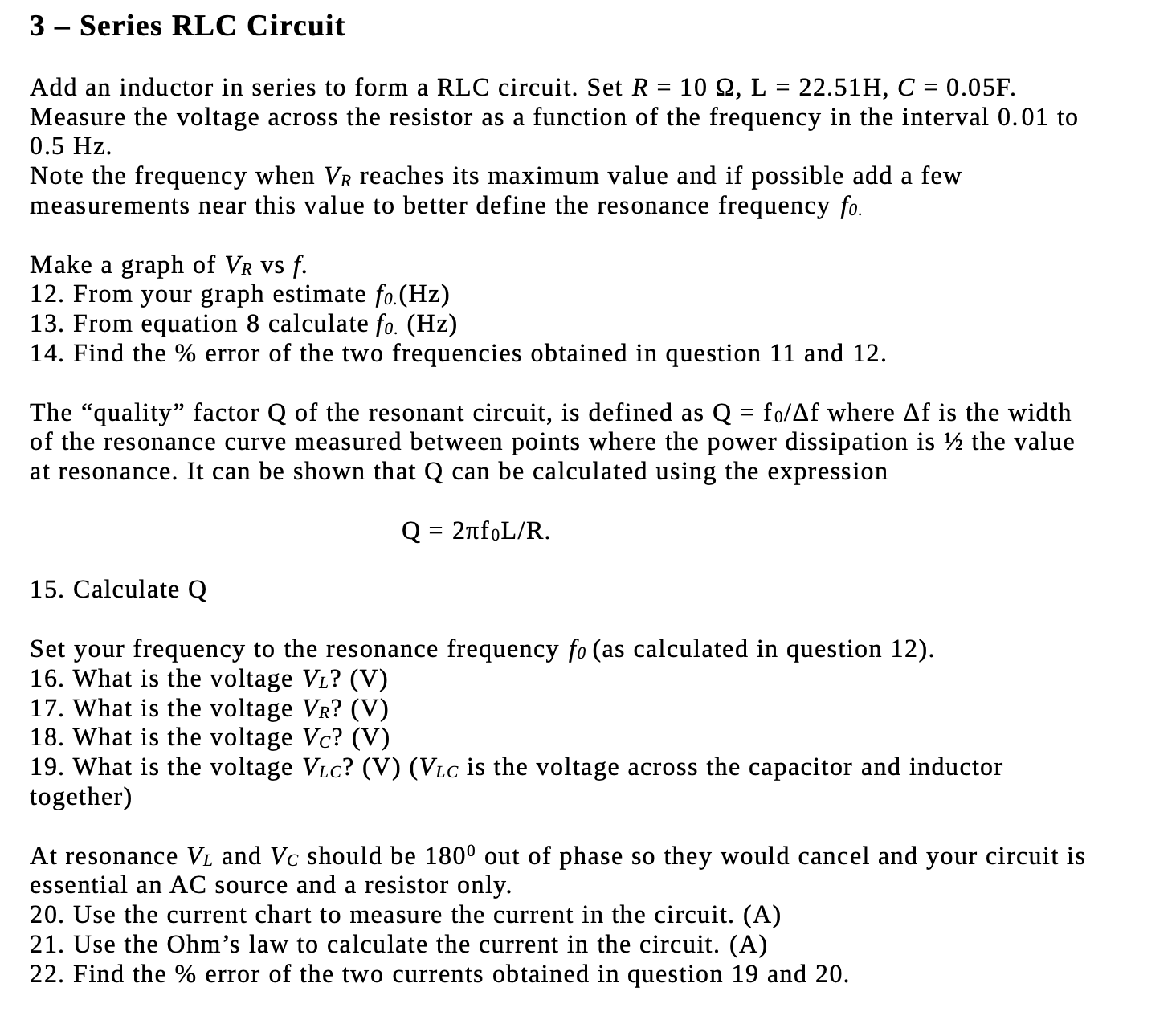 3 Series Rlc Circuit Add An Inductor In Series T Chegg Com