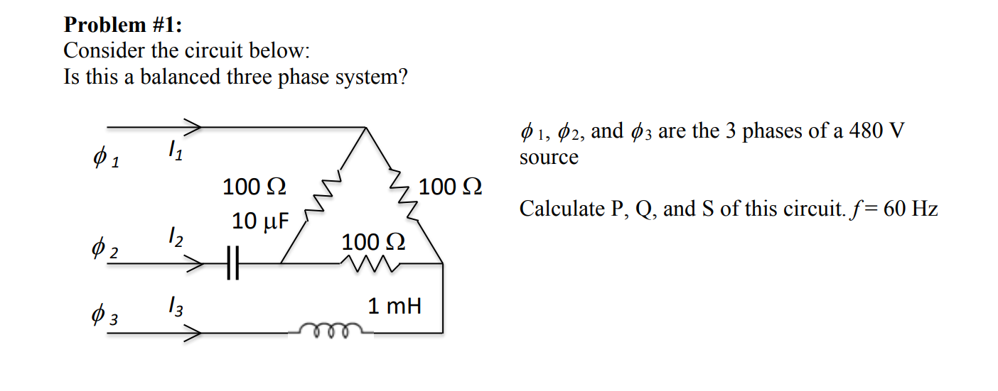 Solved For all problems assume the frequency is 60Hz and the | Chegg.com