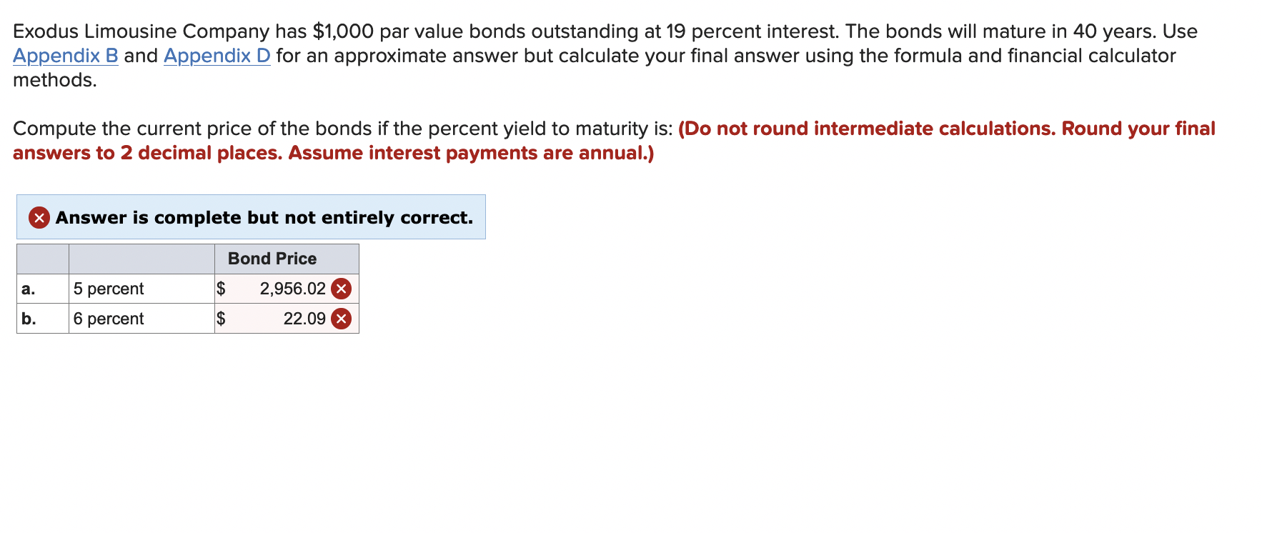 Solved Exodus Limousine Company has $1,000 par value bonds | Chegg.com