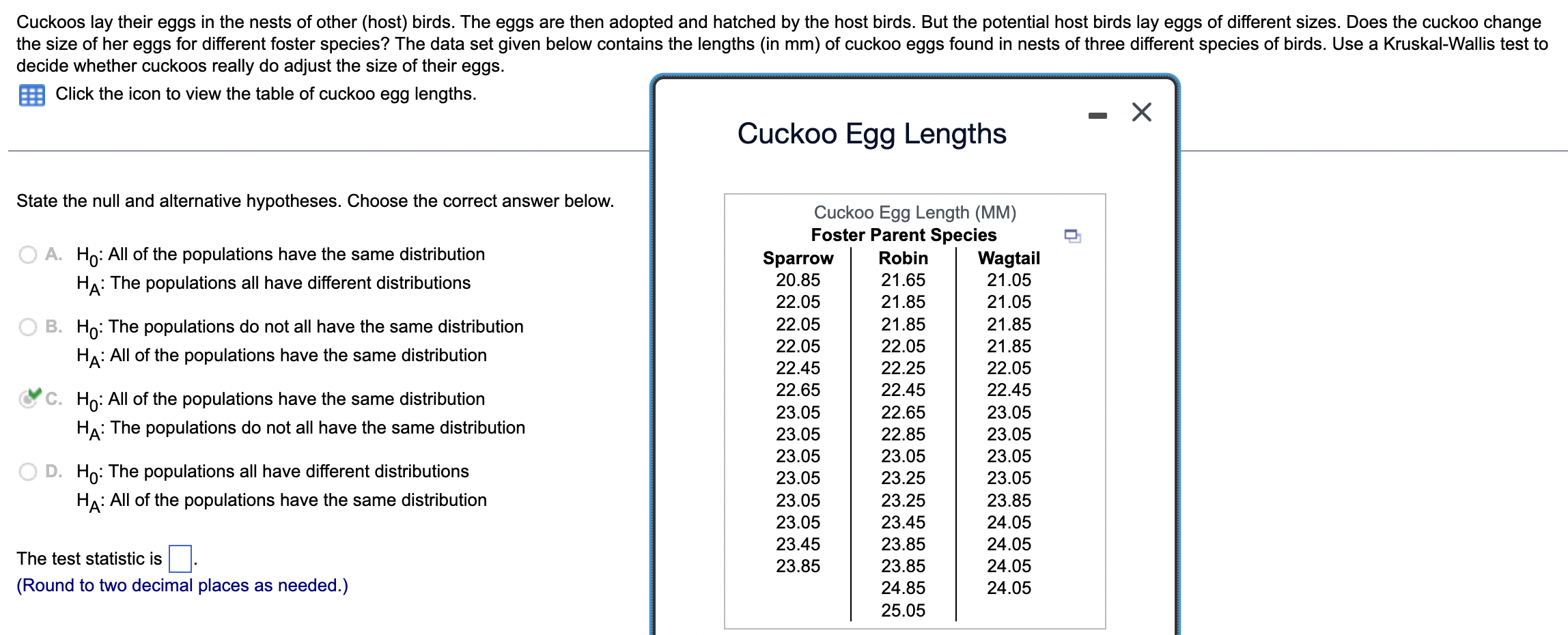 Solved Cuckoos Lay Their Eggs In The Nests Of Other Host Chegg