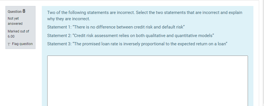 Solved Two of the following statements are incorrect. Select | Chegg.com