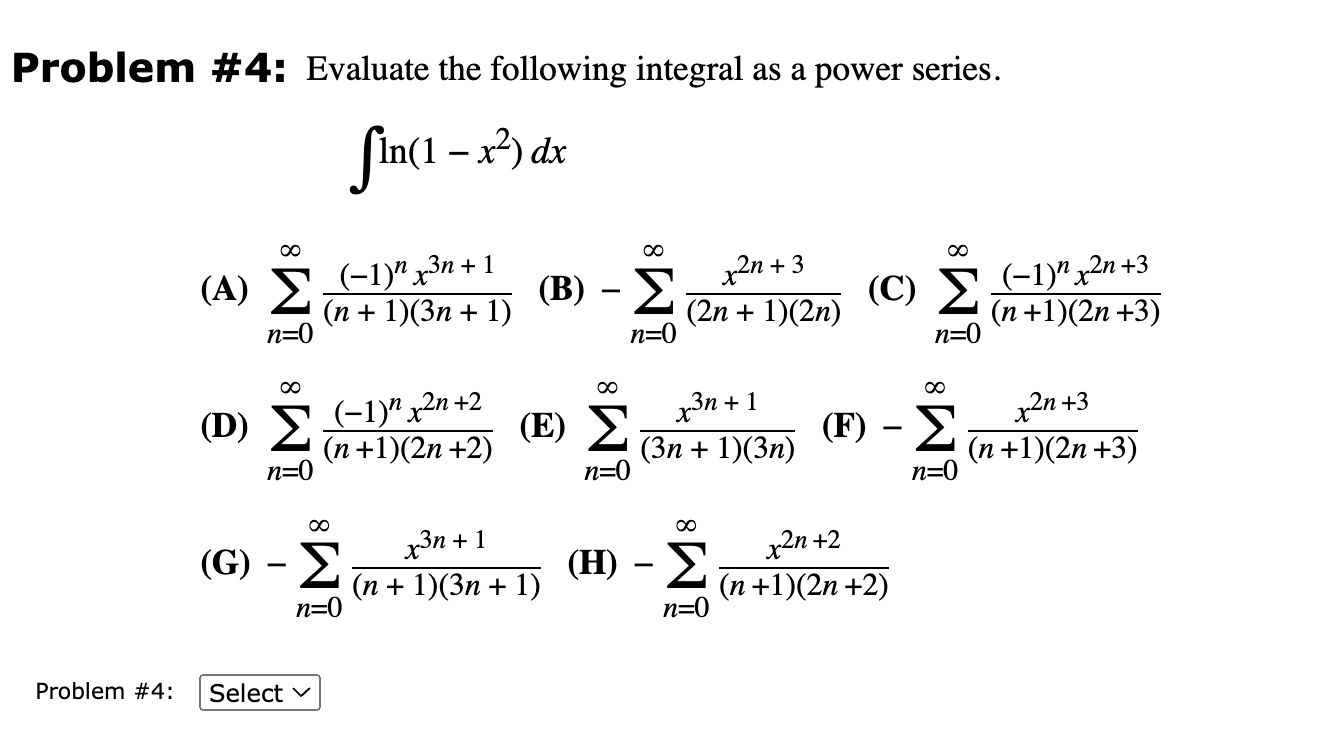 Solved Problem \#4: Evaluate the following integral as a | Chegg.com