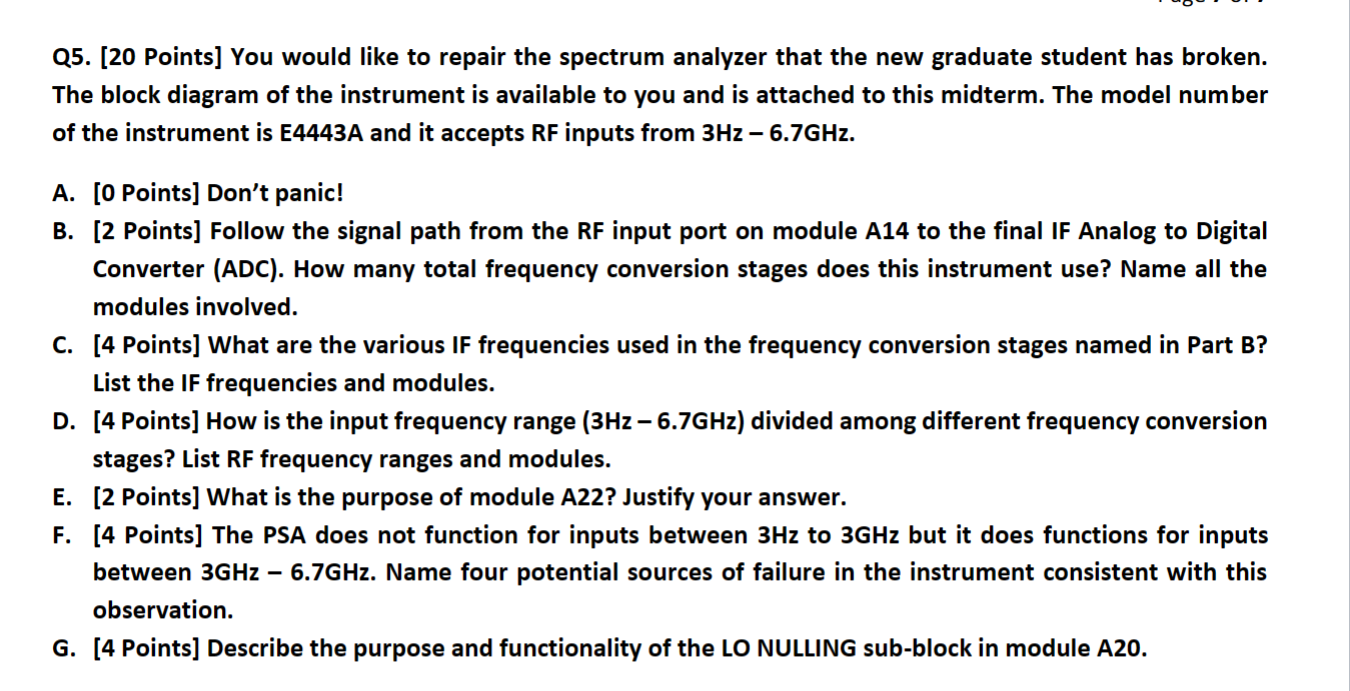 Solved Q5. [20 ﻿Points] ﻿You would like to repair the | Chegg.com