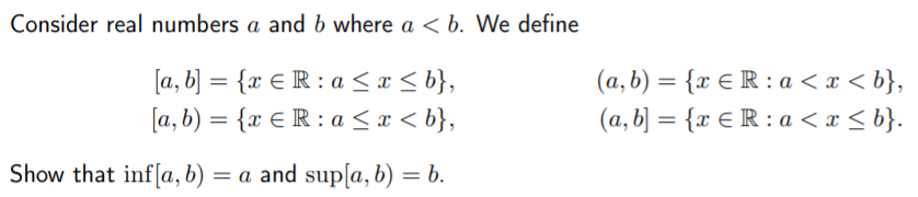 Solved Consider Real Numbers A And B Where A