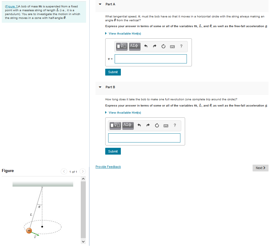 Solved - Part B How Long Does It Take The Bob To Make One | Chegg.com