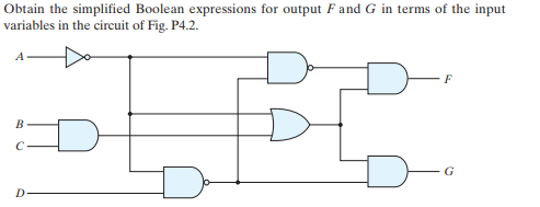 Solved Obtain the simplified Boolean expressions for output | Chegg.com