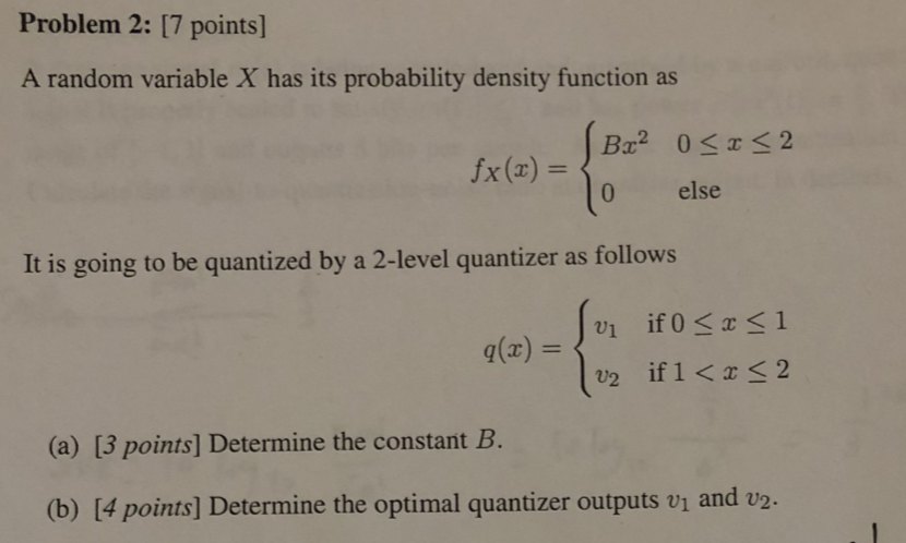 Solved Problem 2: [7 points) A random variable X has its | Chegg.com