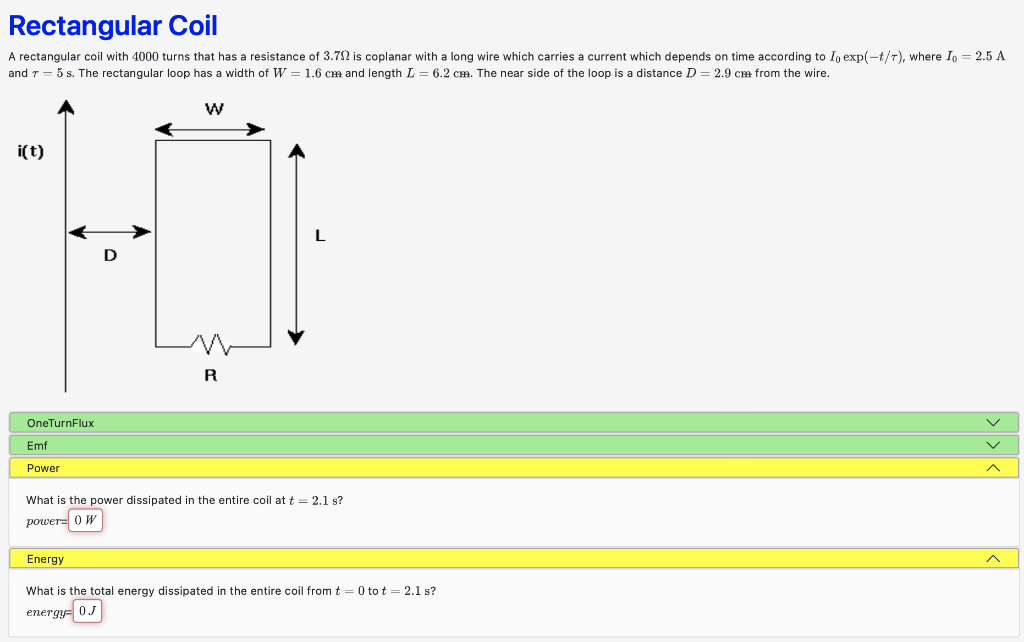 Solved A rectangular coil with 4000 turns that has a | Chegg.com