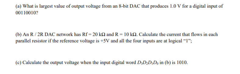 Solved (a) What is largest value of output voltage from an | Chegg.com