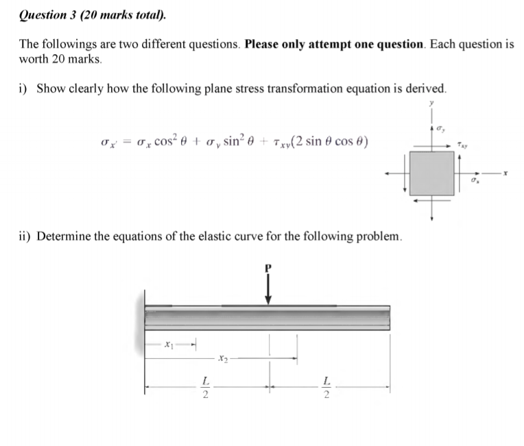 Solved Question 3 (20 marks total). The followings are two | Chegg.com
