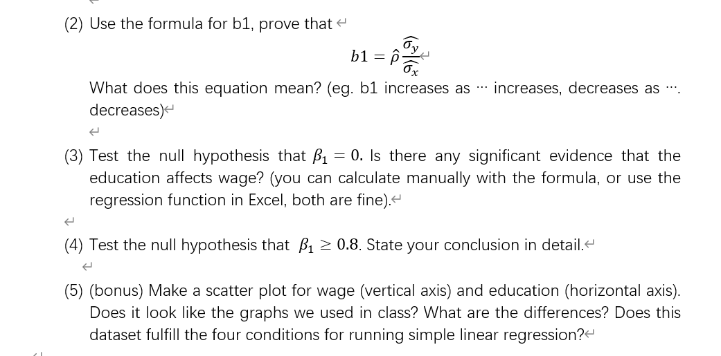 (2) Use the formula for b1, prove that b1 = Pã | Chegg.com