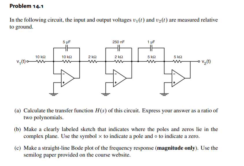 Solved Problem 14.1 In the following circuit, the input and | Chegg.com