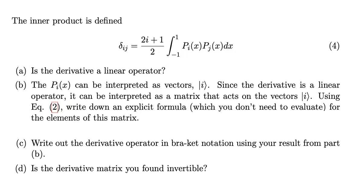 Solved Legendre polynomials form a complete basis any | Chegg.com