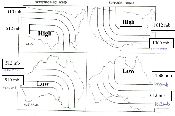 Solved The figure below shows maps of pressure distributions | Chegg.com