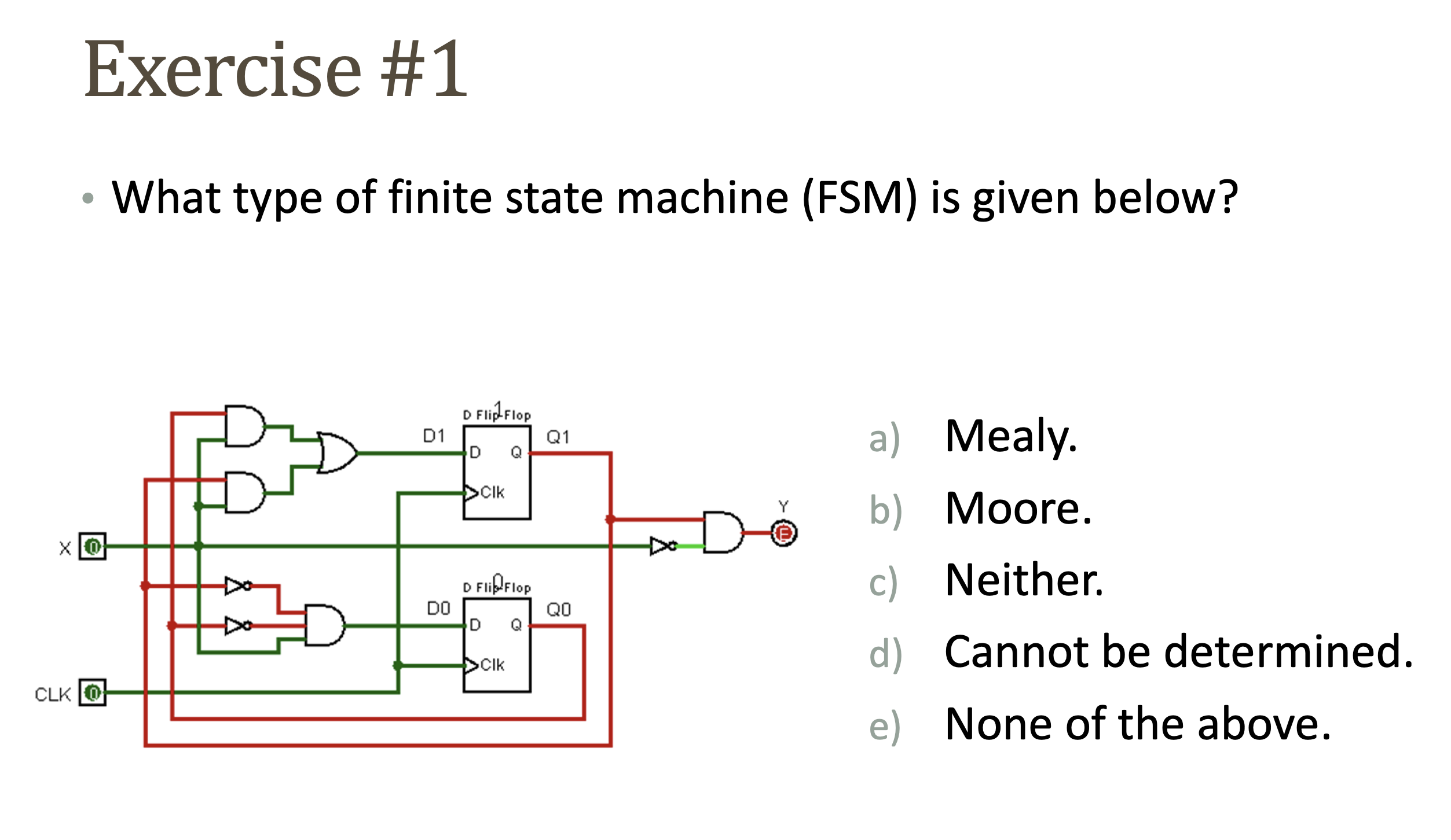 Solved Exercise 1 • What Type Of Finite State Machine Fsm 