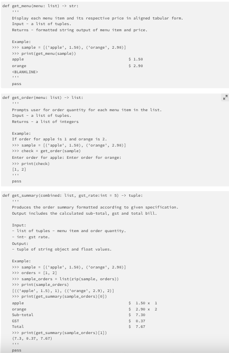 Solved How would you code for the following functions in | Chegg.com