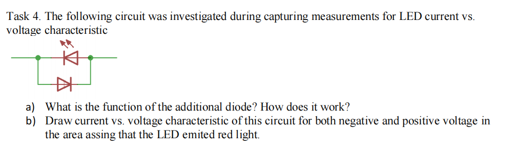 Solved Task 4. The following circuit was investigated during | Chegg.com