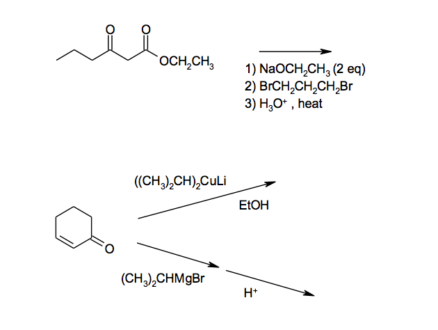 Solved OCH,CH3 2l3 1) NaOCH2CH3 (2 eq) 2) BrCH2CH2CH2Br 3) | Chegg.com