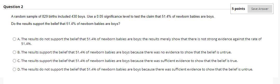 Solved Question 2 5 points Save Answer A random sample of | Chegg.com