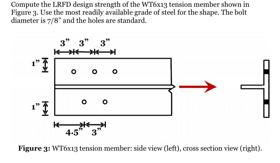 Solved Compute the LRFD design strength of the WT6x13 | Chegg.com