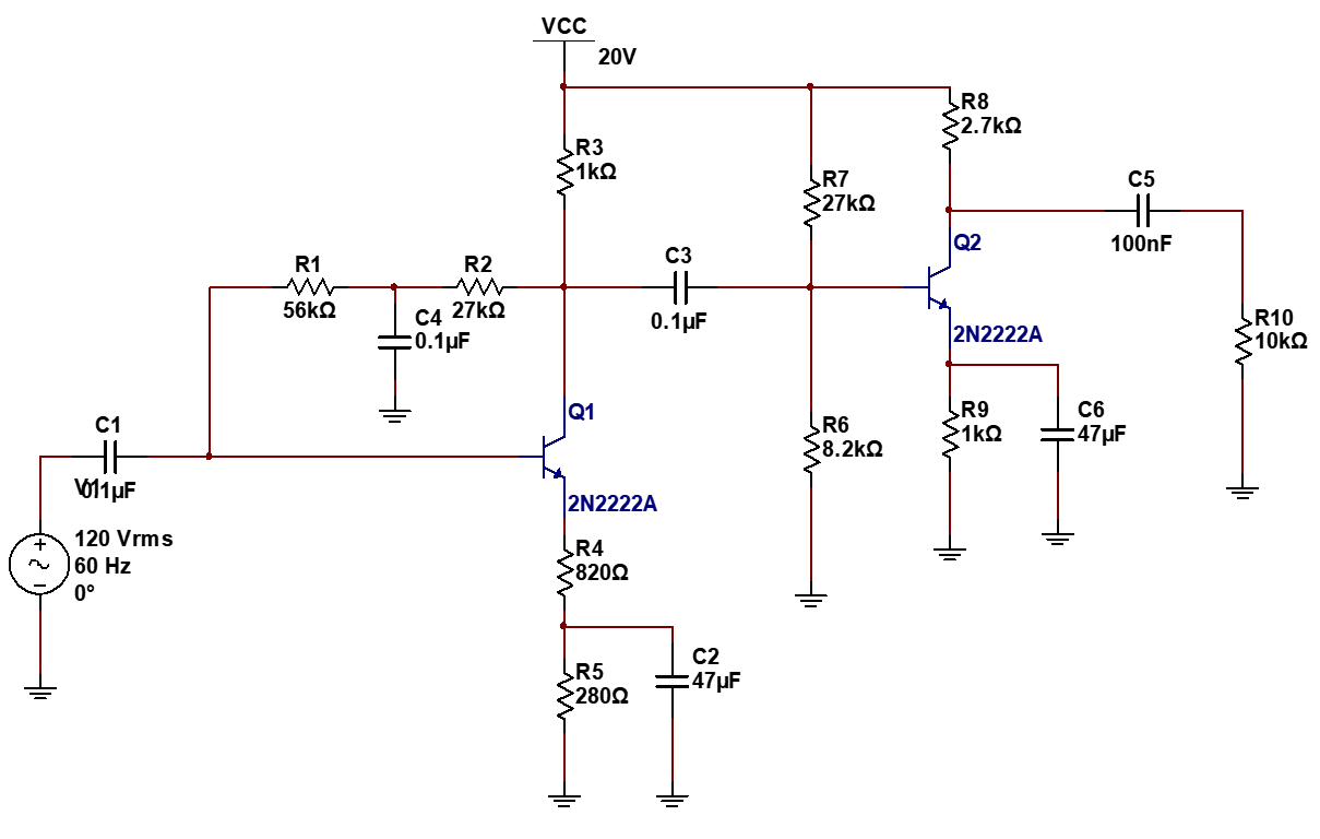 Solved For the 2 stage BJT amplifier circuit in the | Chegg.com
