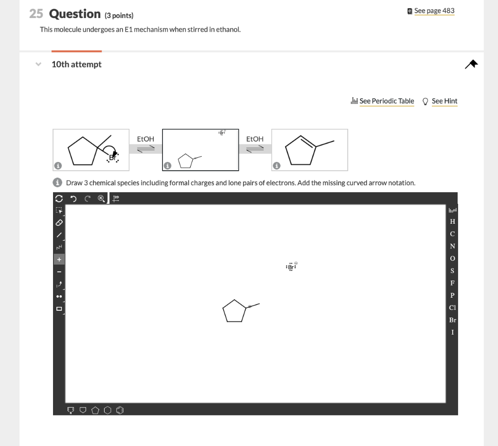 Solved @ See page 483 25 Question (3 points) This molecule | Chegg.com
