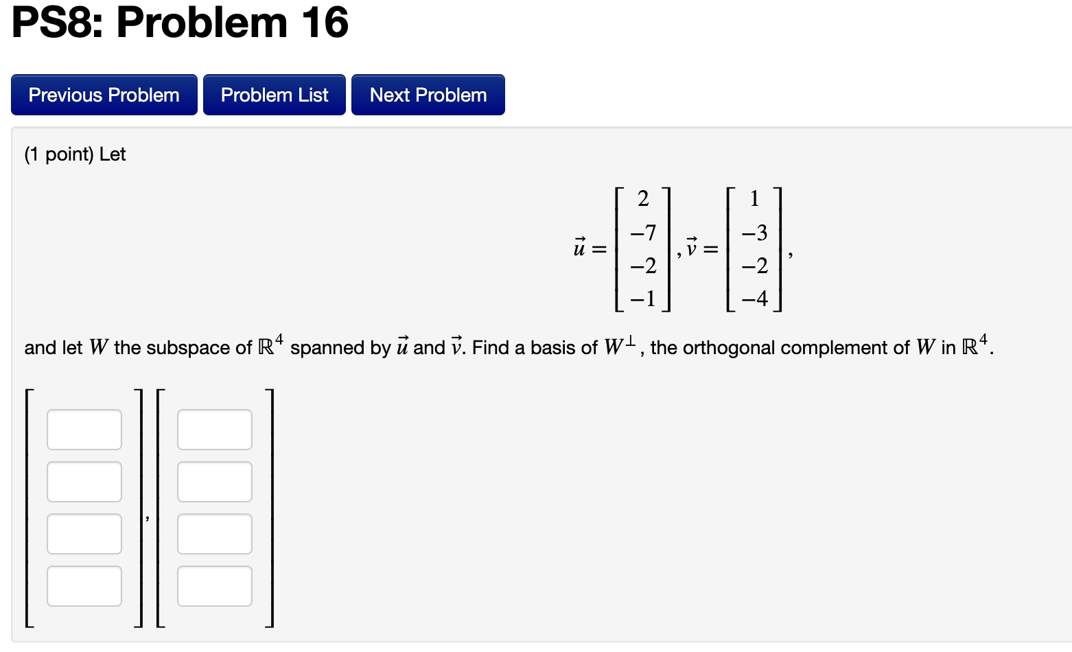 Solved PS8: Problem 15 Previous Problem Problem List Next | Chegg.com