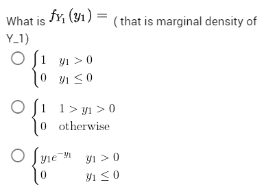 Solved What is fyz (91) (that is marginal density of Y_1) O | Chegg.com