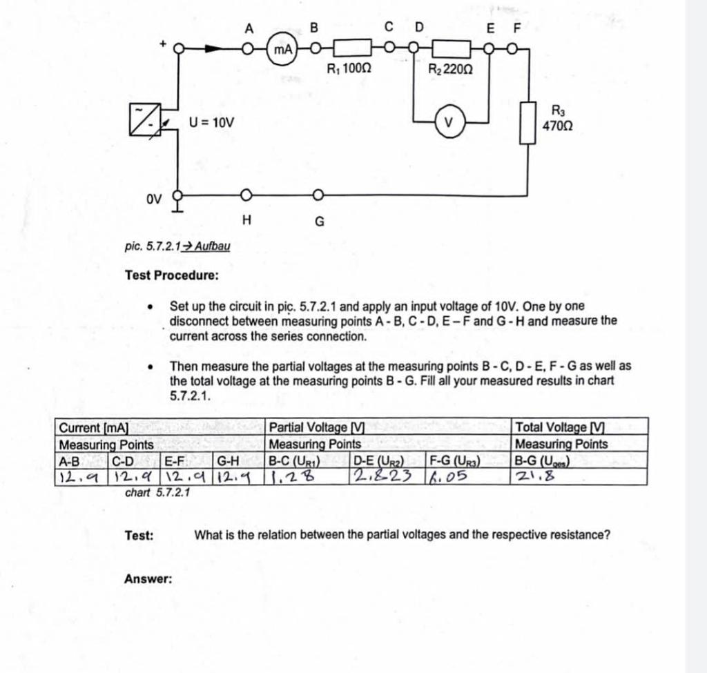 Solved Test Procedure: - Set up the circuit in pic. 5.7.2.1 | Chegg.com