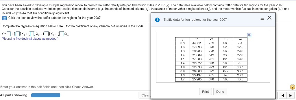 Solved You have been asked to develop a multiple regression | Chegg.com