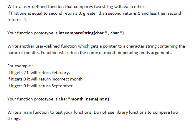 Solved Write a user-defined function that compares two | Chegg.com