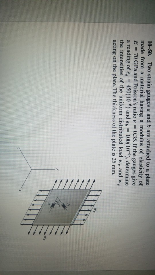 Solved 10–50. Two strain gauges a and b are attached to a | Chegg.com