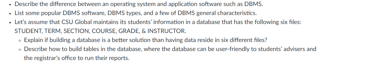 Solved - Describe the difference between an operating system | Chegg.com