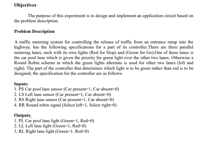 Solved Objectives The purpose of this experiment is to | Chegg.com